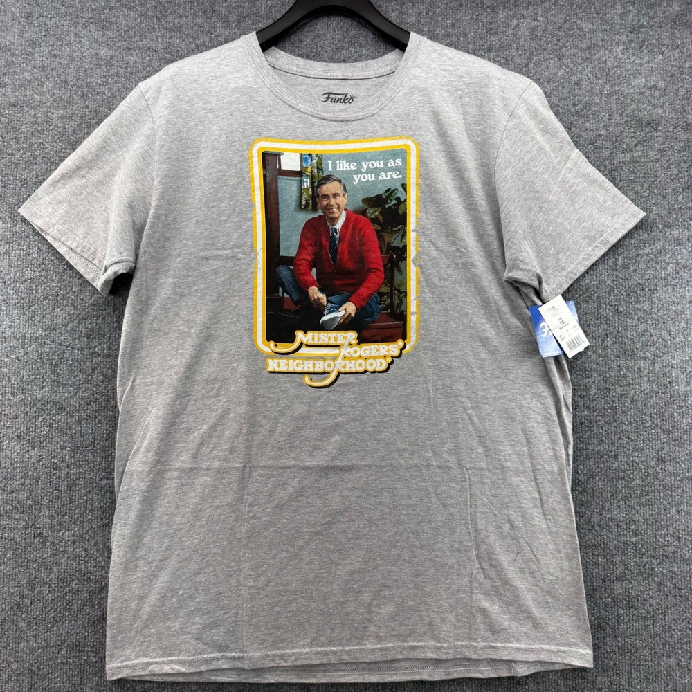 Funko Mister Rogers Neighborhood T Shirt Mens Large Gray‎ Graphic Tee
